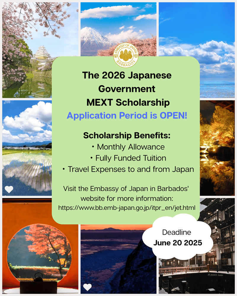 2026 Japanese Government (MEXT) Scholarship Programme