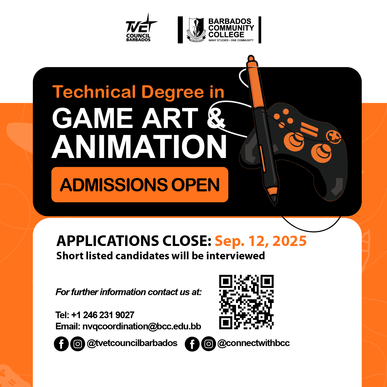 Applications OPEN for our Game Art and Animation Programme!